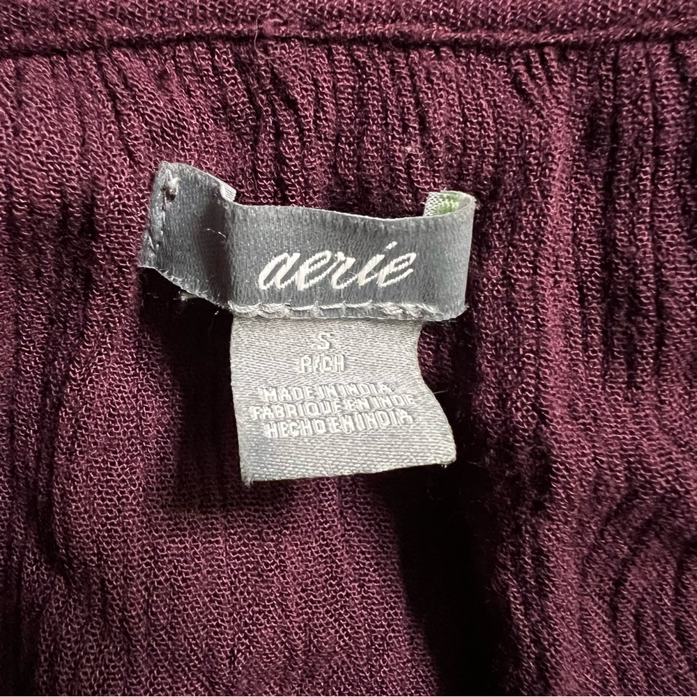 Aerie American Eagle Peasant Babydoll Nightie Small Women’s Purple EUC 9373. - Picture 4 of 6